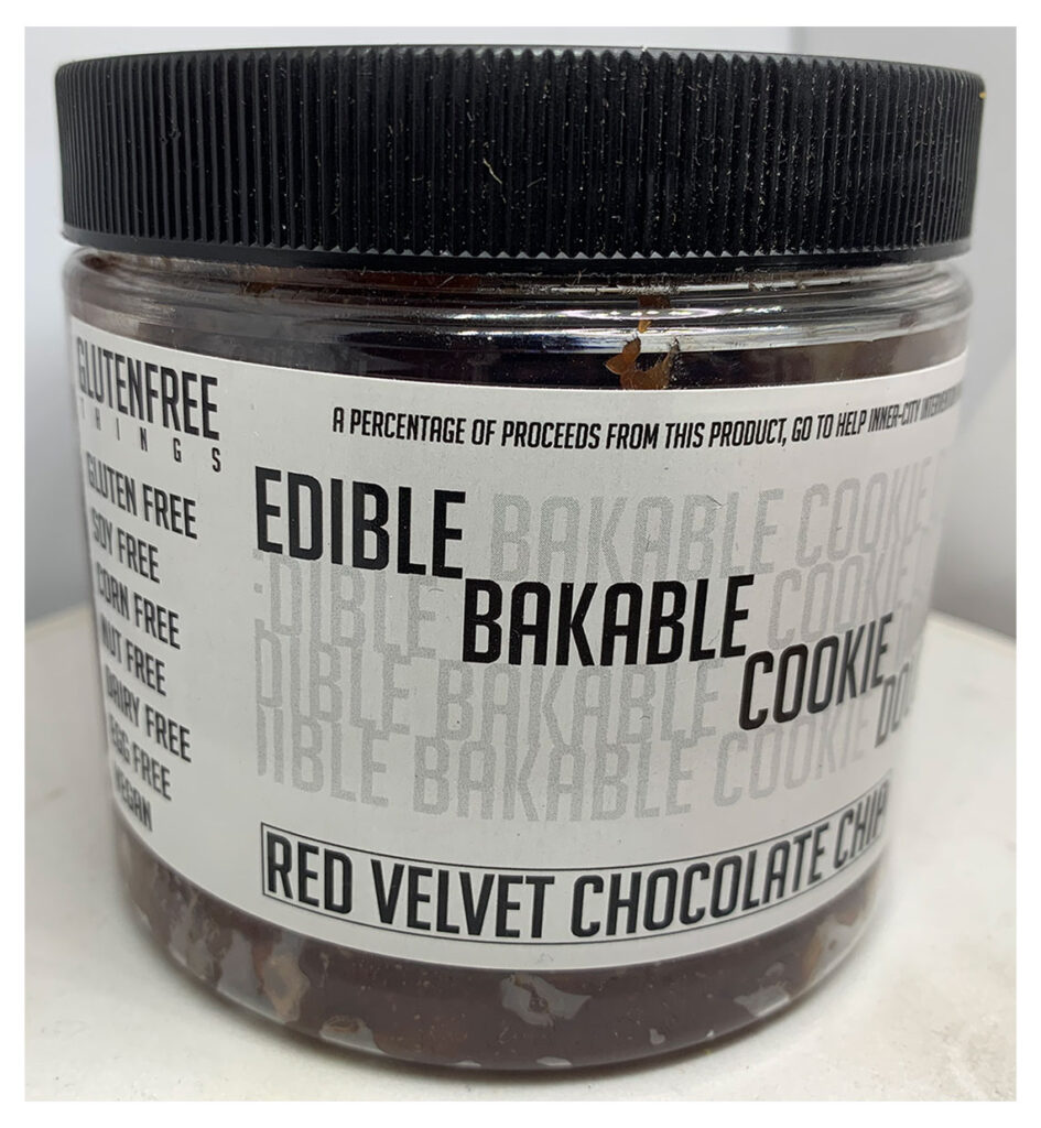 Edible Red Velvet Chocolate Chip Cookie Dough