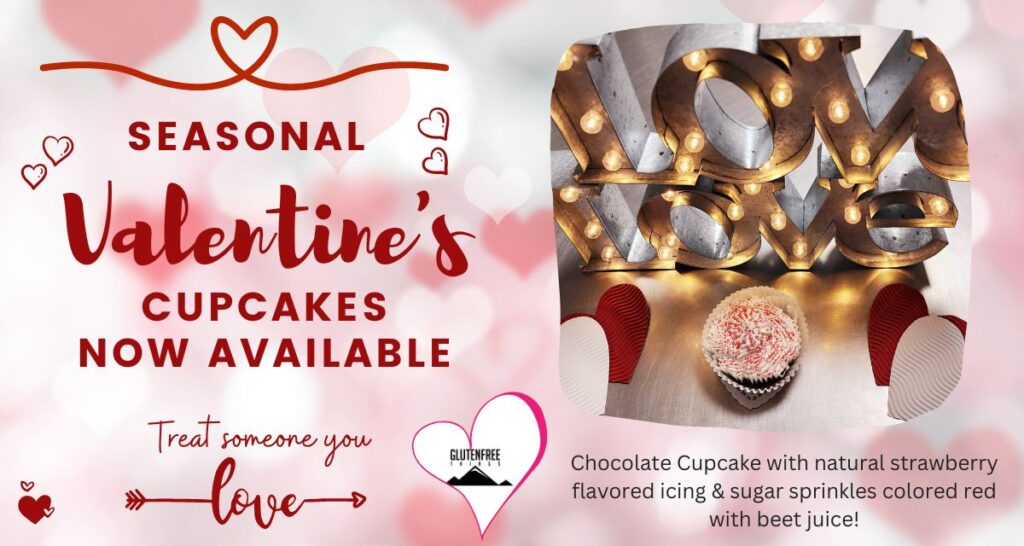 Seasonal Valentines Cupcakes now available.